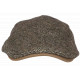 Béret Casquette Plate Marron en Laine Mode Anglaise Tweed Ajustable Cresty CASQUETTES Nyls Création