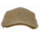 Béret Casquette Plate Beige en Laine Mode Anglaise Tweed Ajustable Cresty CASQUETTES Nyls Création