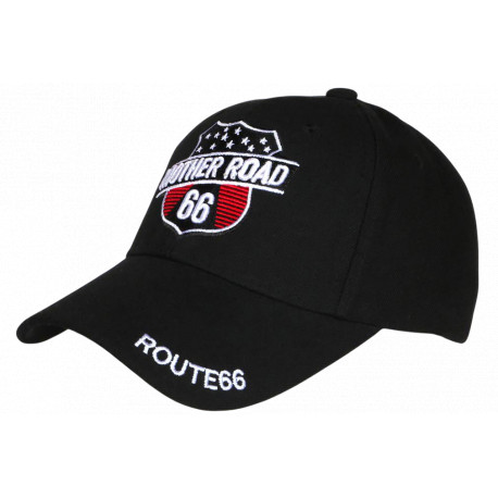 Casquette 66 Noire Look Biker Americaine Vintage Mother Road CASQUETTES Nyls Création