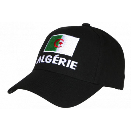 Casquette Algerie Noire Drapeau Algerien Croissant et Etoile CASQUETTES Nyls Création