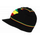 Bonnet Casquette Guyane 973 Noir Design Rasta BONNETS Nyls Création