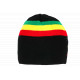 Bonnet Guyane Noir Fashion en Laine Coloris Rasta BONNETS Nyls Création