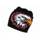 Bonnet Aigle Rouge Blanc et Noir Look USA Biker Pygargue Eagle BONNETS Nyls Création