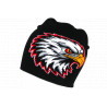 Bonnet Aigle Rouge Blanc et Noir Look USA Biker Pygargue Eagle