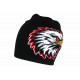 Bonnet Aigle Rouge Blanc et Noir Look USA Biker Pygargue Eagle BONNETS Nyls Création