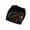 Bonnet Cheval Noir et Marron en Laine Mode Tendance