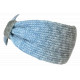 Bandeau Laine Femme Gris Bleu Noeud Chic Headband Hiver Ellye Bandeau Nyls Création