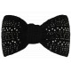 Bandeau Strass Femme Noir en Laine Noeud Classe Headband Hiver Merry Bandeau Nyls Création