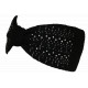 Bandeau Strass Femme Noir en Laine Noeud Classe Headband Hiver Merry Bandeau Nyls Création
