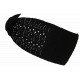 Bandeau Strass Femme Noir en Laine Noeud Classe Headband Hiver Merry Bandeau Nyls Création