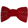 Bandeau Strass Femme Rouge en Laine Noeud Classe Headband Hiver Merry