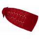 Bandeau Strass Femme Rouge en Laine Noeud Classe Headband Hiver Merry Bandeau Nyls Création