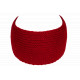 Bandeau Strass Femme Rouge en Laine Noeud Classe Headband Hiver Merry Bandeau Nyls Création