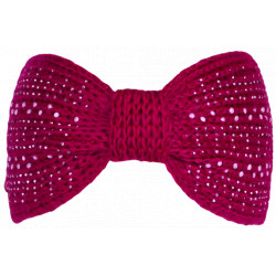 Bandeau Strass Femme Violet en Laine Noeud Classe Headband Hiver Merry Bandeau Nyls Création