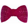 Bandeau Strass Femme Violet en Laine Noeud Classe Headband Hiver Merry