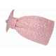 Bandeau Strass Femme Rose en Laine Noeud Classe Headband Hiver Merry Bandeau Nyls Création