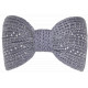 Bandeau Strass Femme Gris en Laine Noeud Classe Headband Hiver Merry Bandeau Nyls Création