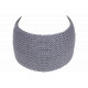 Bandeau Strass Femme Gris en Laine Noeud Classe Headband Hiver Merry Bandeau Nyls Création