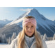 Bandeau Strass Femme Rose en Laine Noeud Classe Headband Hiver Merry Bandeau Nyls Création
