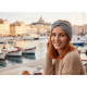 Bandeau Strass Femme Gris en Laine Noeud Classe Headband Hiver Merry Bandeau Nyls Création