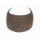 Bandeau Strass Femme Marron en Laine Noeud Classe Headband Hiver Merry Bandeau Nyls Création