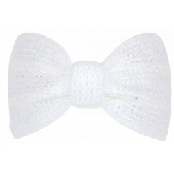 Bandeau Strass Femme Blanc en Laine Noeud Classe Headband Hiver Merry Bandeau Nyls Création