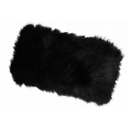 Bandeau Fourrure Noire Elegant Headband Hiver Chaud Maïa Bandeau Nyls Création