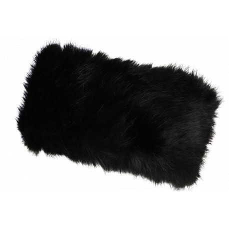 Bandeau Fourrure Noire Elegant Headband Hiver Chaud Maïa Bandeau Nyls Création