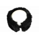 Bandeau Fourrure Noire Elegant Headband Hiver Chaud Maïa Bandeau Nyls Création