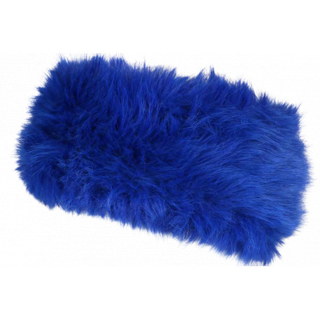 Bandeau Fourrure Bleu Electrique Elegant Headband Hiver Chaud Maïa Bandeau Nyls Création