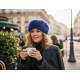 Bandeau Fourrure Bleu Electrique Elegant Headband Hiver Chaud Maïa Bandeau Nyls Création