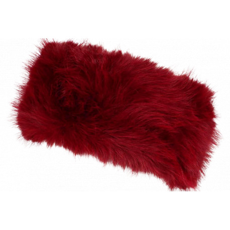 Bandeau Fourrure Rouge Elegant Headband Hiver Chaud Maïa Bandeau Nyls Création