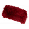 Bandeau Fourrure Rouge Elegant Headband Hiver Chaud Maïa