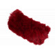 Bandeau Fourrure Rouge Elegant Headband Hiver Chaud Maïa Bandeau Nyls Création