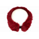 Bandeau Fourrure Rouge Elegant Headband Hiver Chaud Maïa Bandeau Nyls Création