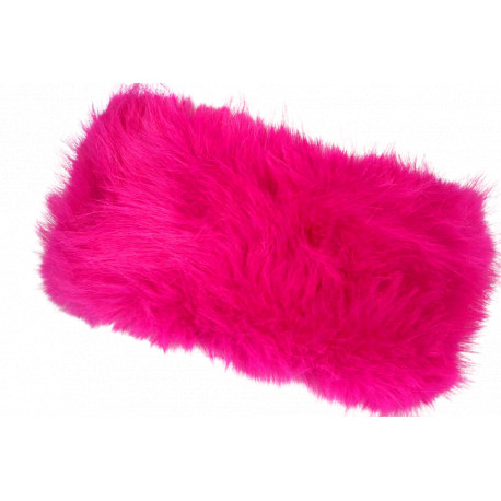 Bandeau Fourrure Rose Fuchsia Elegant Headband Hiver Chaud Maïa Bandeau Nyls Création