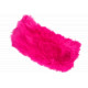 Bandeau Fourrure Rose Fuchsia Elegant Headband Hiver Chaud Maïa Bandeau Nyls Création