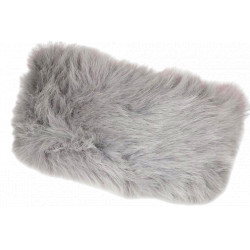 Bandeau Fourrure Gris Elegant Headband Hiver Chaud Maïa Bandeau Nyls Création