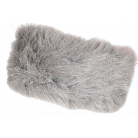 Bandeau Fourrure Gris Elegant Headband Hiver Chaud Maïa Bandeau Nyls Création