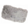 Bandeau Fourrure Gris Elegant Headband Hiver Chaud Maïa
