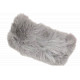 Bandeau Fourrure Gris Elegant Headband Hiver Chaud Maïa Bandeau Nyls Création