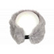 Bandeau Fourrure Gris Elegant Headband Hiver Chaud Maïa Bandeau Nyls Création