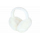 Cache Oreilles Blanc en Fourrure Chaud et Classe Piable Hearver Bandeau Nyls Création