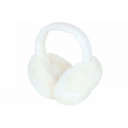 Cache Oreilles Blanc en Fourrure Chaud et Classe Piable Hearver Bandeau Nyls Création