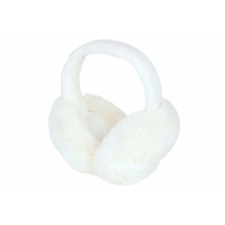 Cache Oreilles Blanc en Fourrure Chaud et Classe Piable Hearver Bandeau Nyls Création