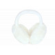 Cache Oreilles Blanc en Fourrure Chaud et Classe Piable Hearver Bandeau Nyls Création