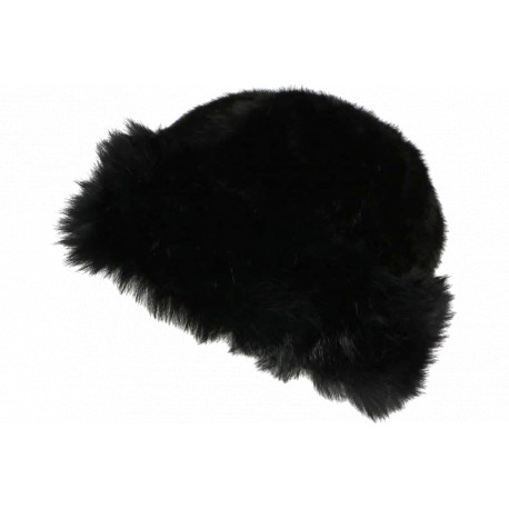 Toque Chapka Fourrure Noire Femme Classe Doublure Polaire Masha BONNETS Nyls Création