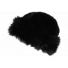Toque Chapka Fourrure Noire Femme Classe Doublure Polaire Masha