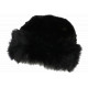 Toque Chapka Fourrure Noire Femme Classe Doublure Polaire Masha BONNETS Nyls Création