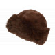 Toque Chapka Fourrure Marron Femme Classe Doublure Polaire Masha BONNETS Nyls Création